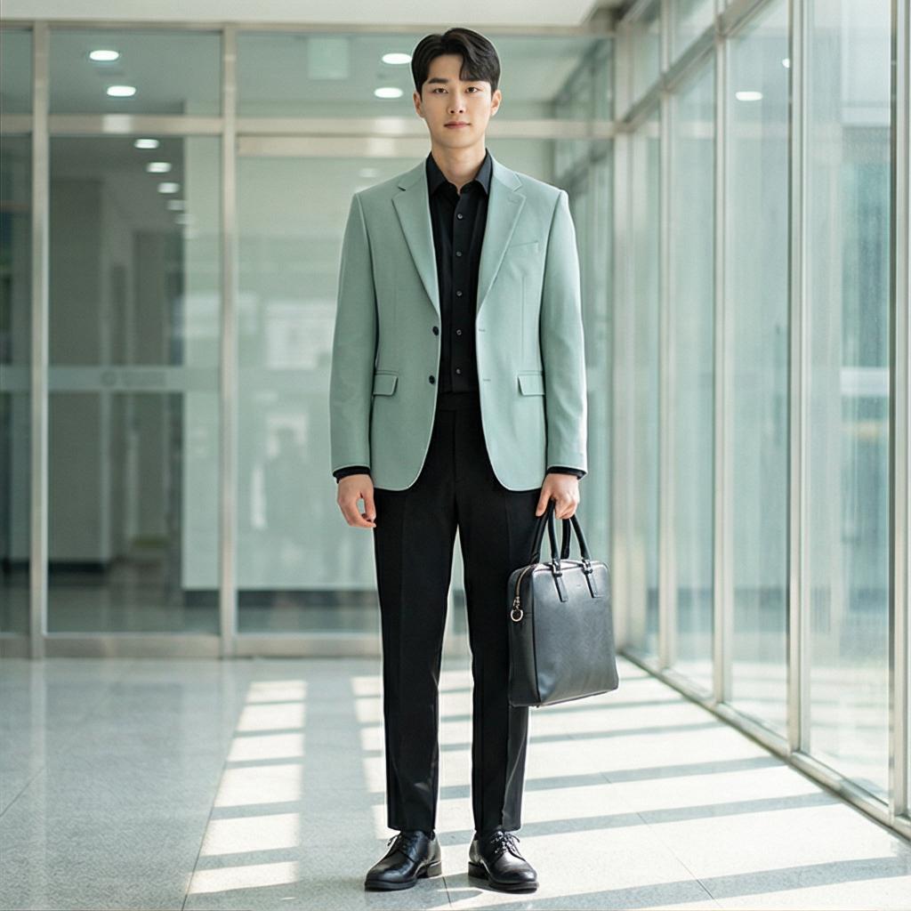 검정 슬랙스: 차분하고 단정한 비즈니스 캐주얼룩