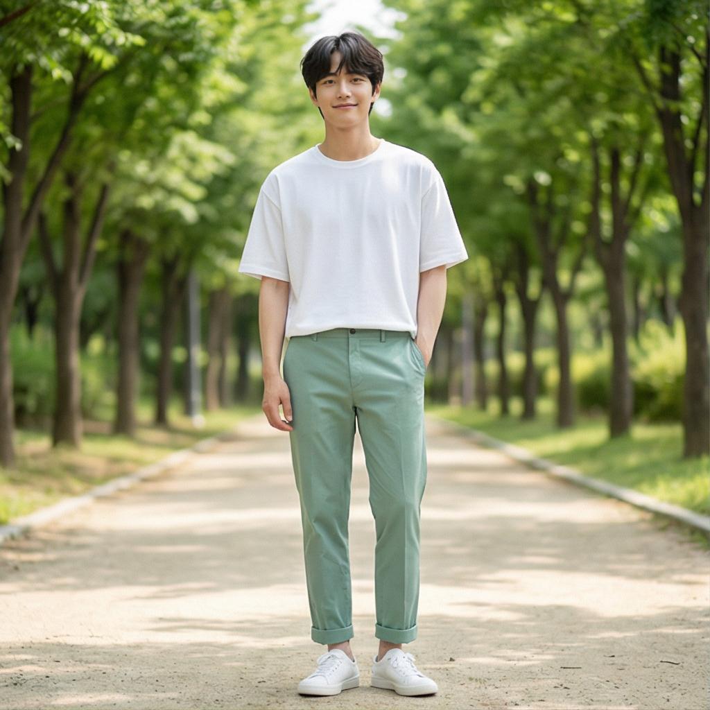 흰색 무지 티셔츠: 실패 없는 주말 나들이 룩