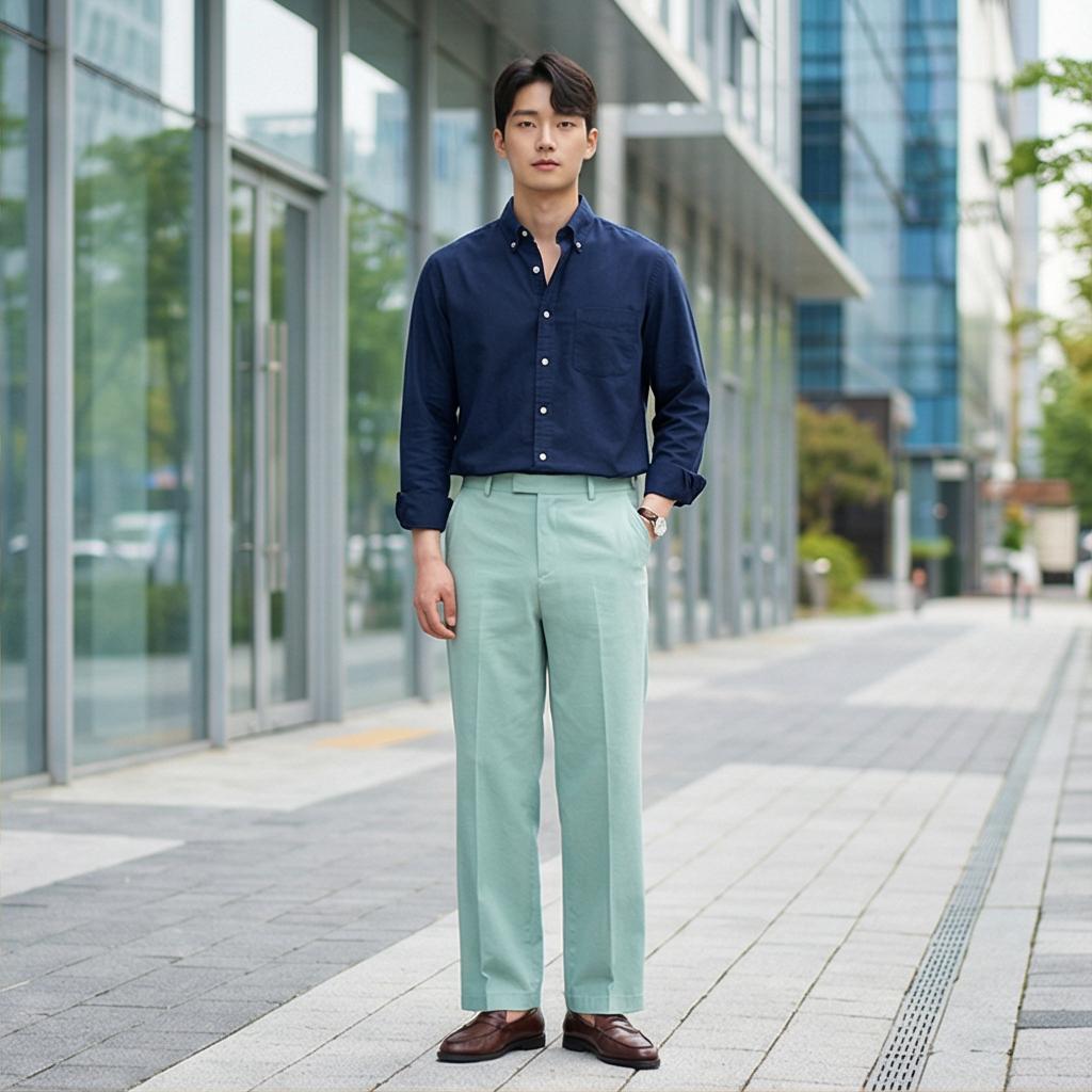 네이비 셔츠: 세련된 비즈니스 캐주얼 스타일