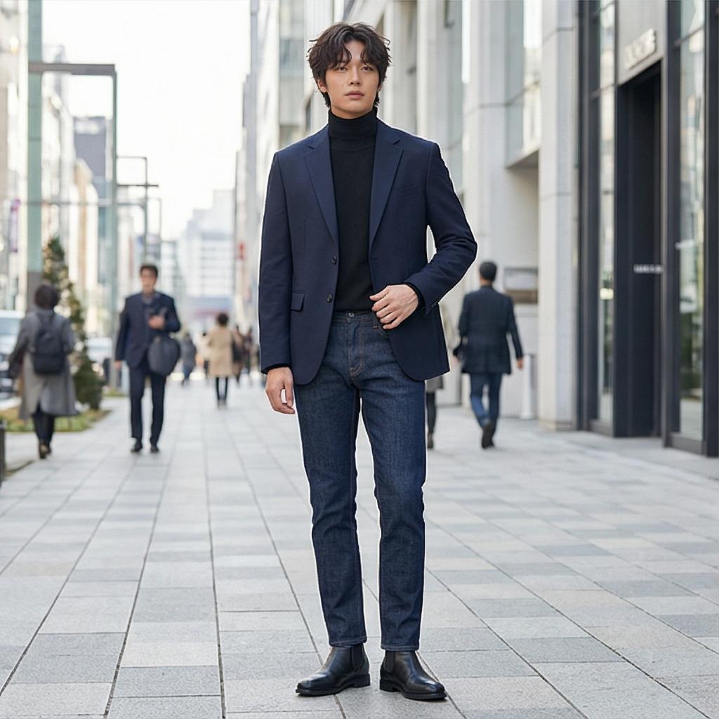 진청 데님 팬츠: 감각적인 스타일