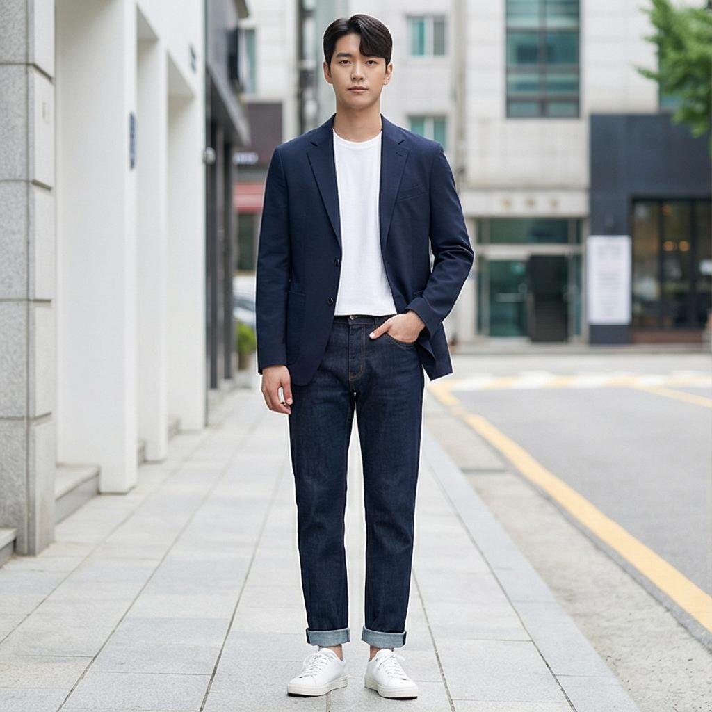 흰색 무지 티셔츠 & 청바지: 가장 실패 없는 데일리룩