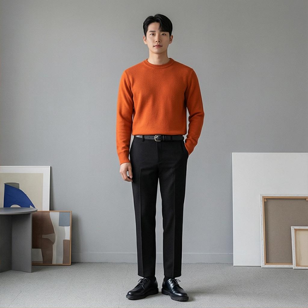 검정 슬랙스: 깔끔한 비즈니스 캐주얼 룩