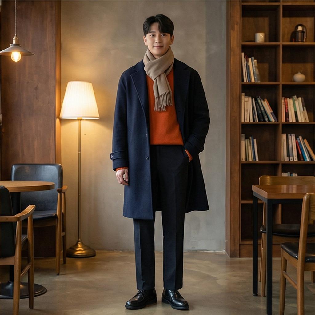 롱 코트: 분위기 있는 겨울 데이트 룩