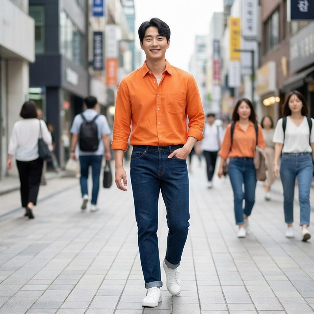 진청 데님 팬츠: 활동적인 주말 스타일