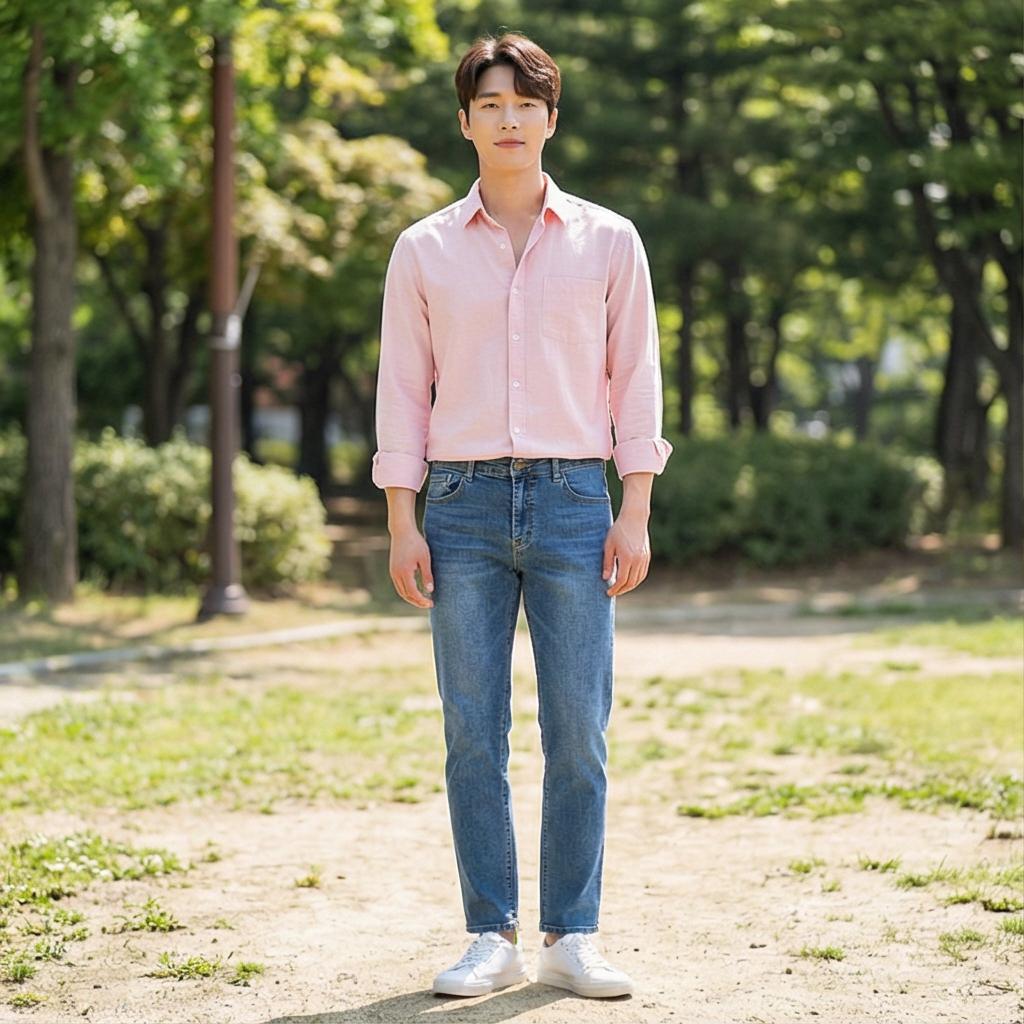 중청 데님 팬츠: 활기찬 주말 나들이 룩