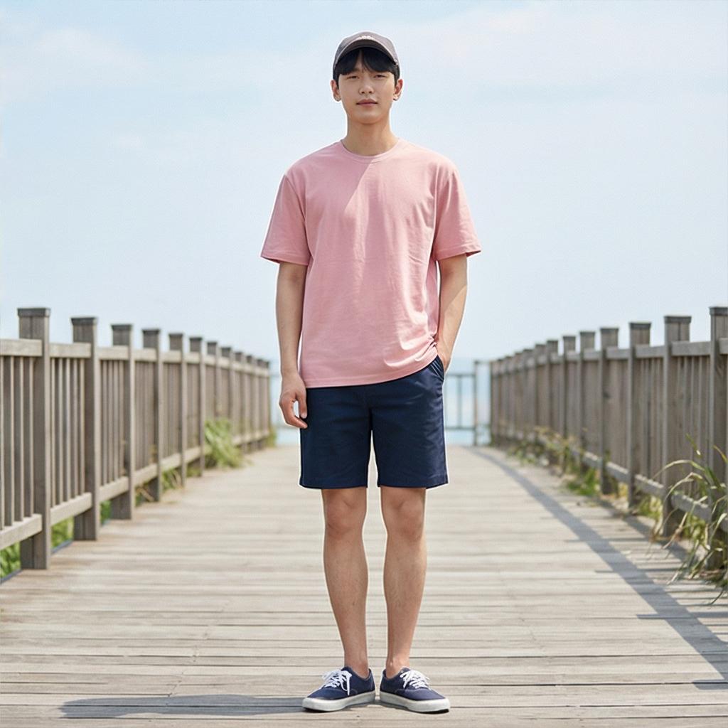 네이비 반바지: 활기찬 여름 바캉스 룩