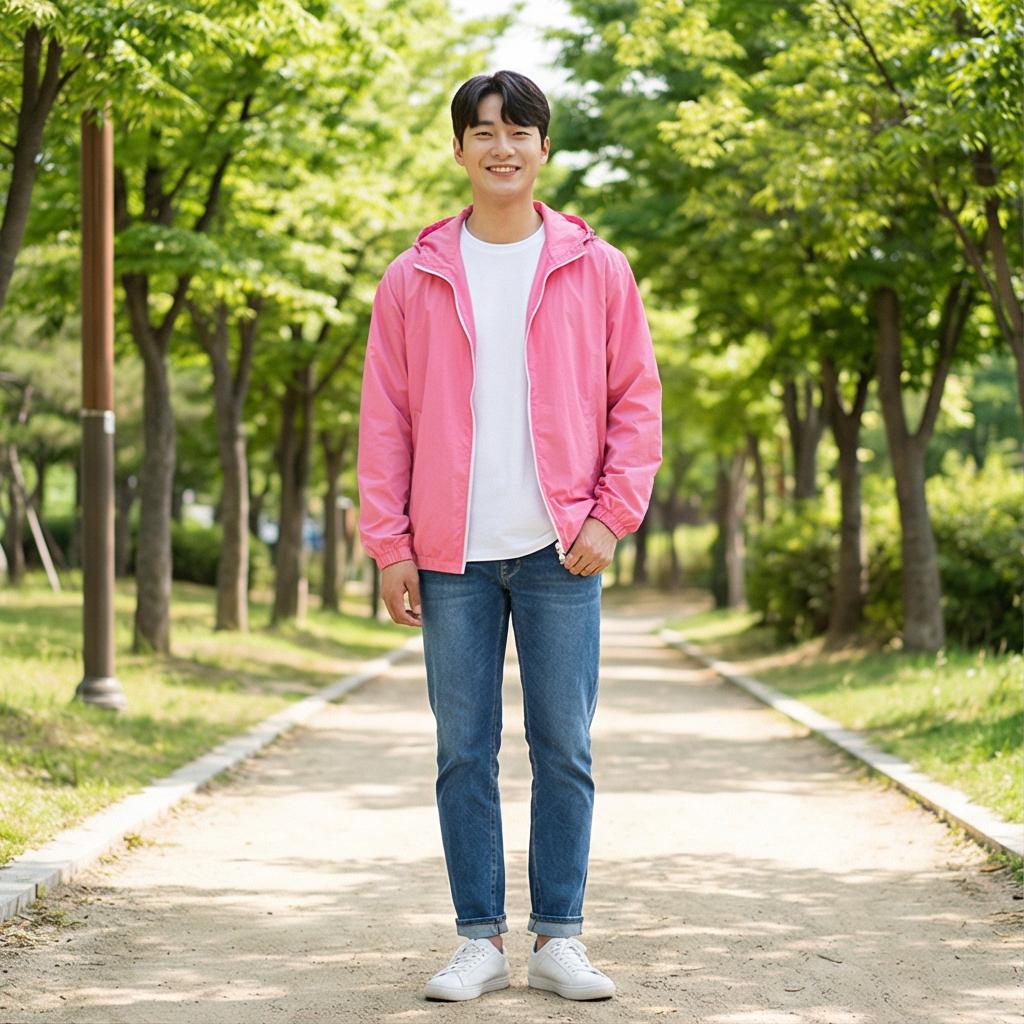 중청 데님 팬츠: 활동적인 주말 나들이 룩