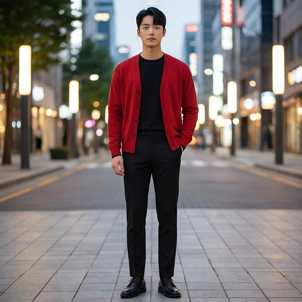 올 블랙 이너와 슬랙스: 세련된 미니멀 룩