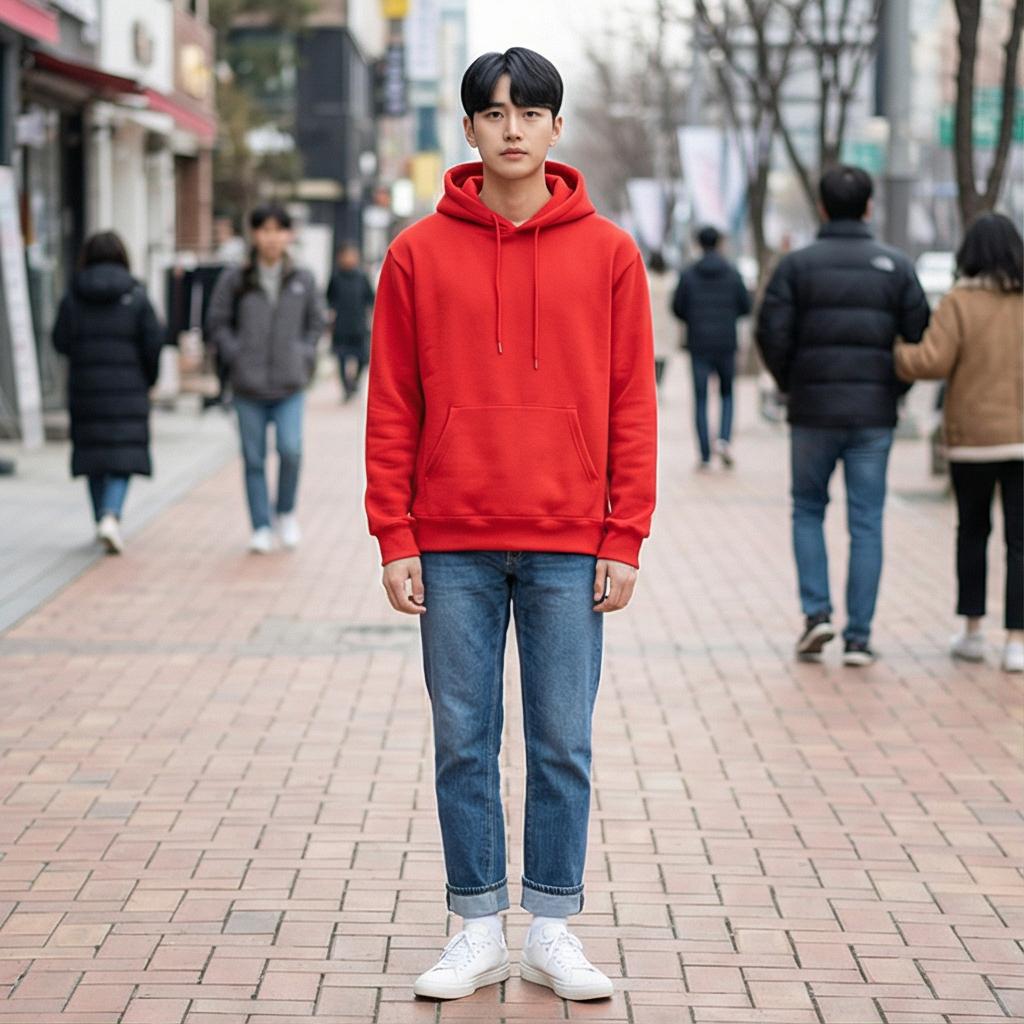 중청 데님 팬츠: 캐주얼 데일리룩