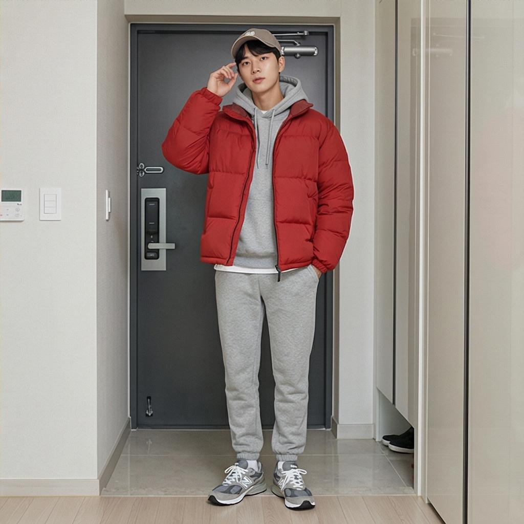 회색 조거 팬츠, 후드티: 편안한 원마일 웨어 스타일