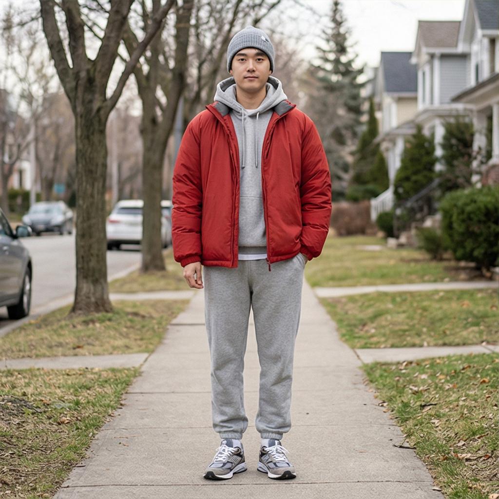 회색 조거 팬츠: 편안한 원마일웨어 분위기