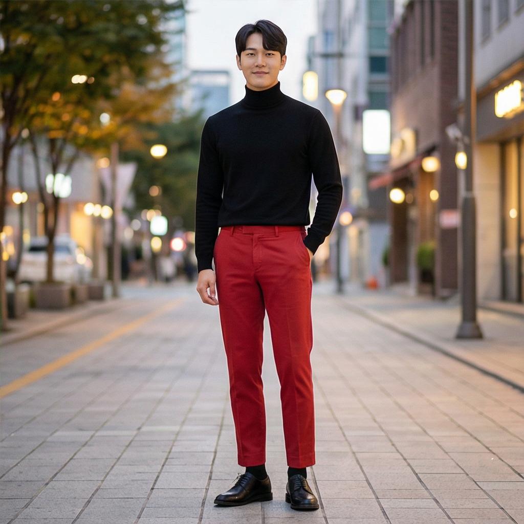 블랙 니트: 차분하고 모던한 데이트룩