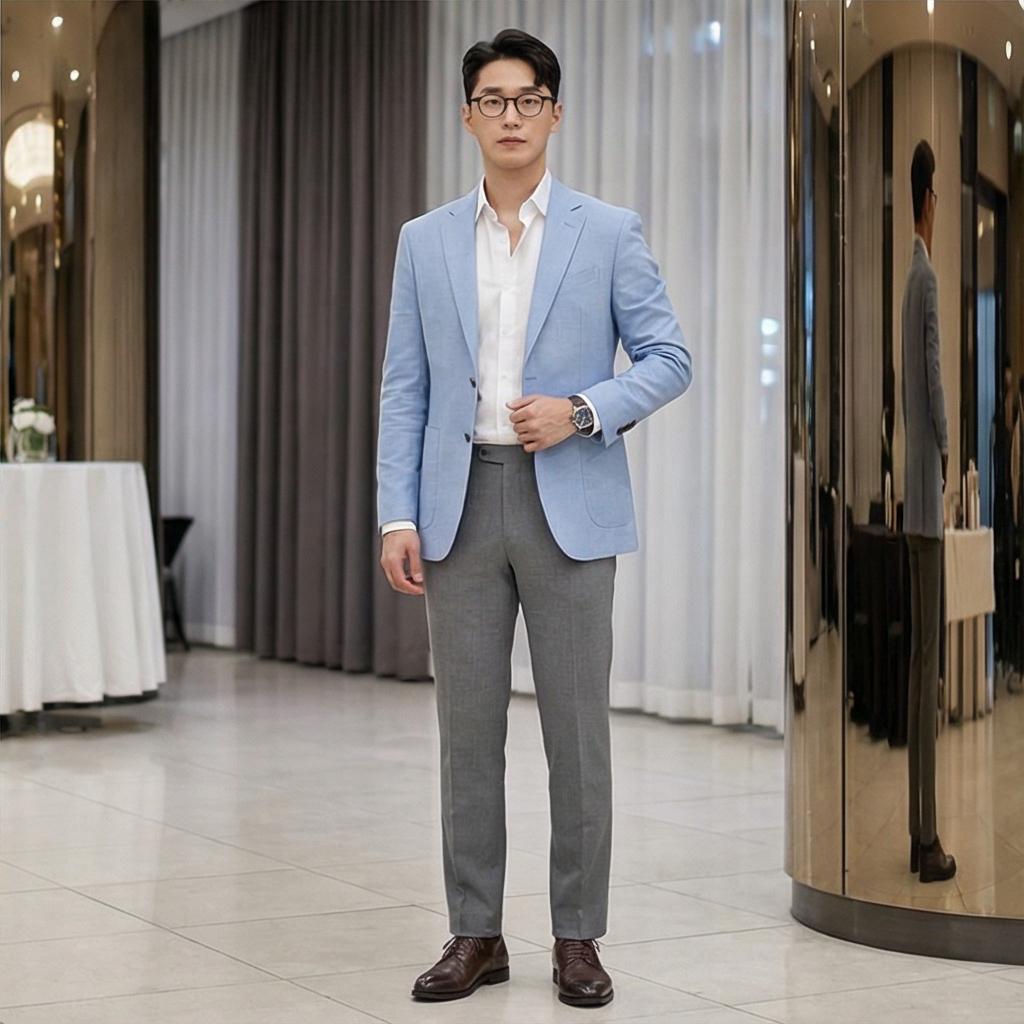 회색 슬랙스: 세련된 하객 룩 스타일