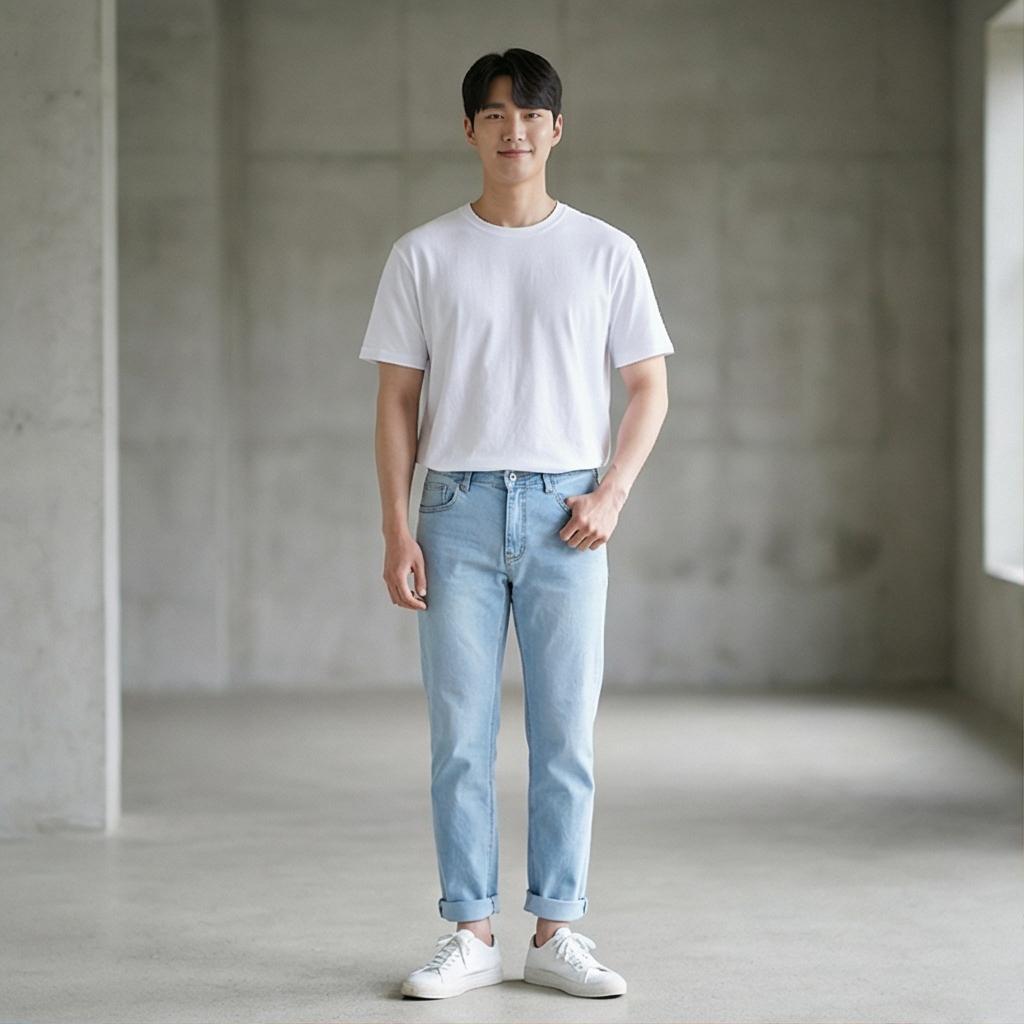 흰색 무지 티셔츠: 실패 없는 데일리룩