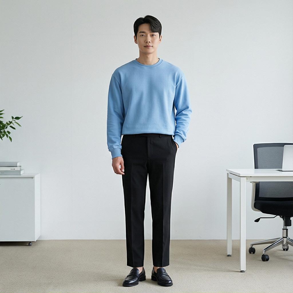 검정색 슬랙스: 차분한 비즈니스 캐주얼 스타일