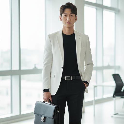 검정 슬랙스: 모던 오피스룩