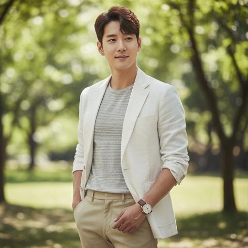 베이지 치노 팬츠: 부드러운 위크엔드룩