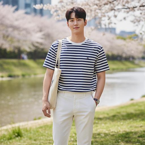 네이비 스트라이프 티셔츠: 실패 없는 마린룩