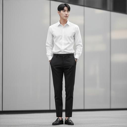 블랙 슬랙스: 모던한 미니멀룩