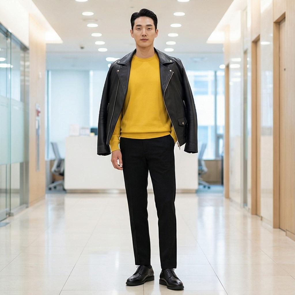 검정 슬랙스: 정갈한 오피스 스타일