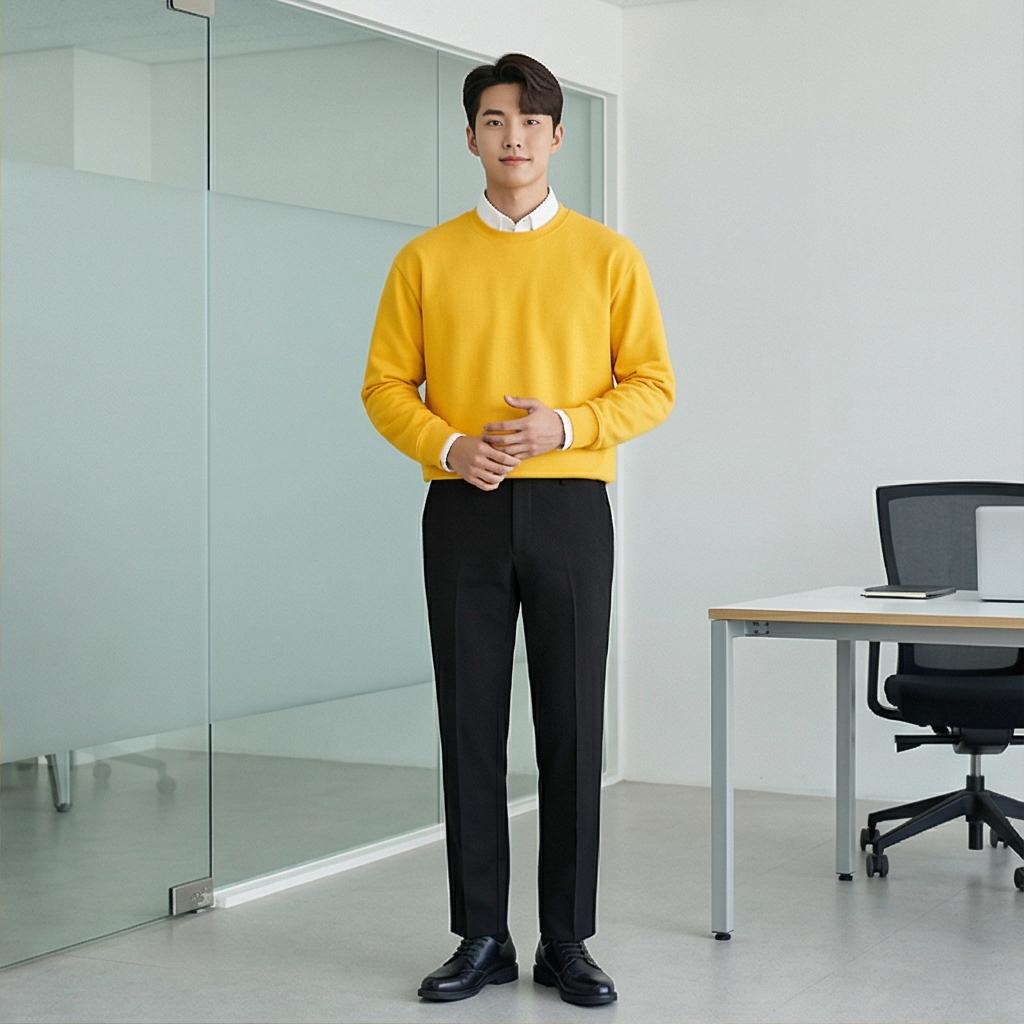 블랙 슬랙스: 깔끔하고 단정한 출근 룩