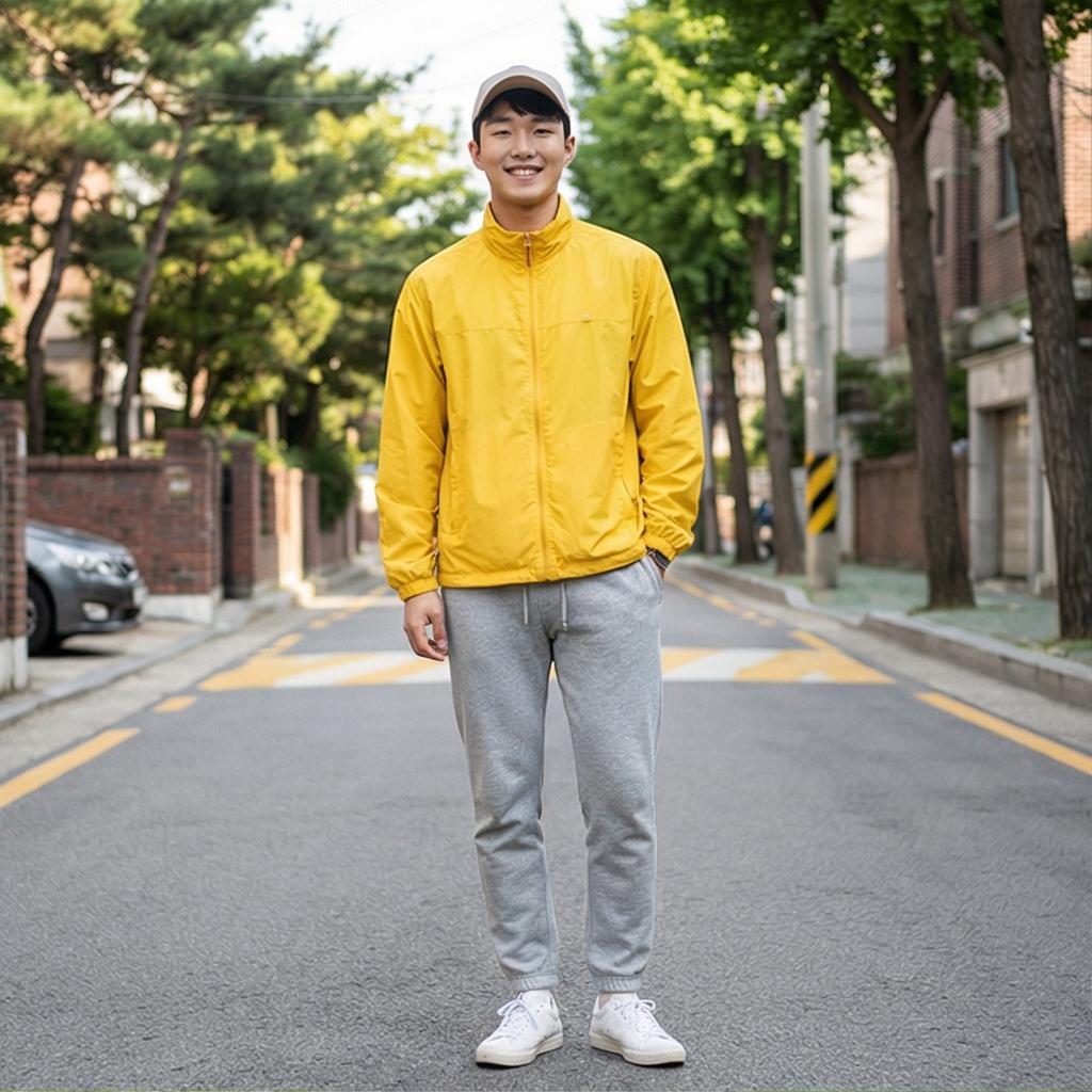 회색 조거 팬츠: 편안한 산책 스타일