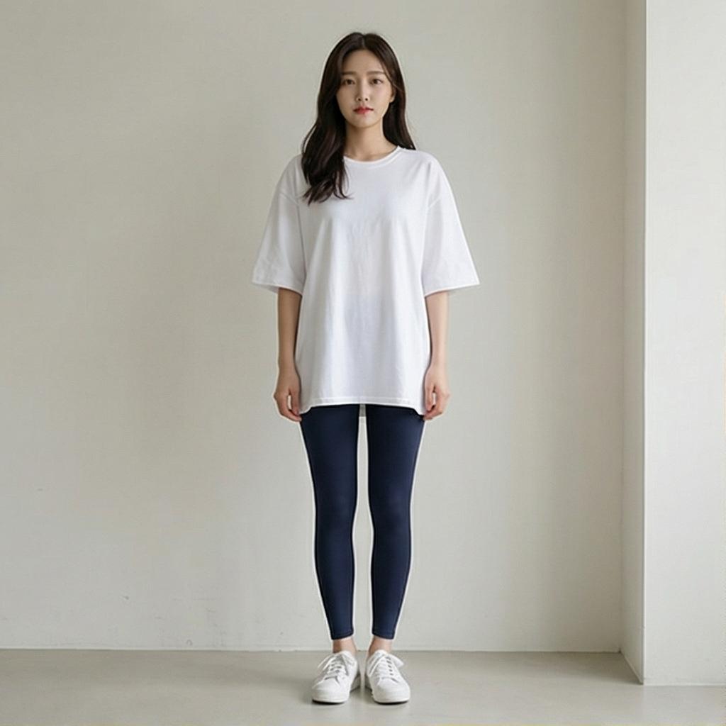 오버핏 화이트 티셔츠: 편안한 데일리 룩