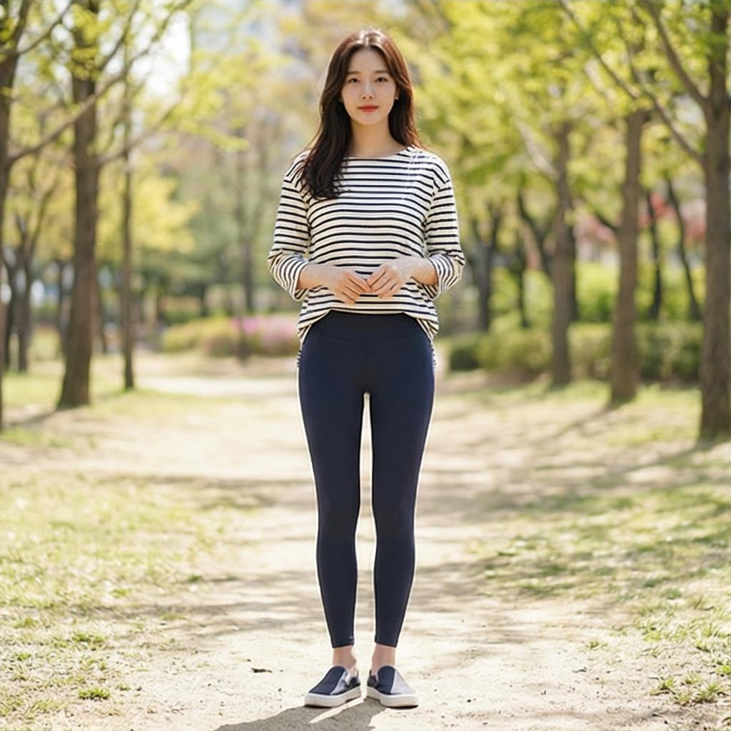 롱 스트라이프 셔츠: 단정한 스타일