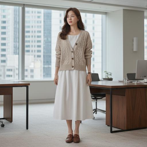 가디건: 부드럽고 편안한 데일리 오피스룩