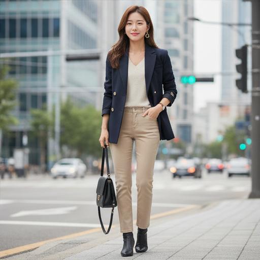 네이비 자켓: 격식과 편안함을 동시에 잡는 비즈니스 캐주얼룩