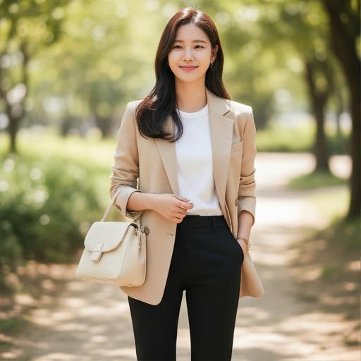 화이트 티셔츠: 꾸안꾸 데일리룩