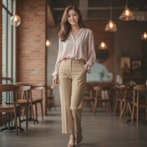 실키 블라우스: 로맨틱 데이트룩