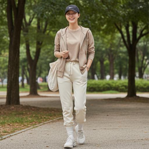 조거 팬츠: 활동성을 강조한 주말 나들이 룩