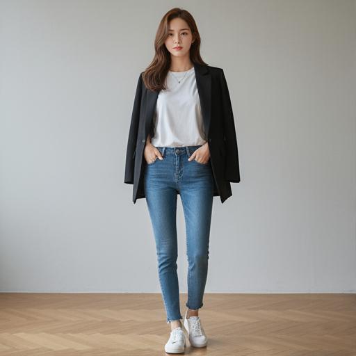 흰 티셔츠와 청바지: 꾸민 듯 안 꾸민 듯, 내추럴 데일리룩