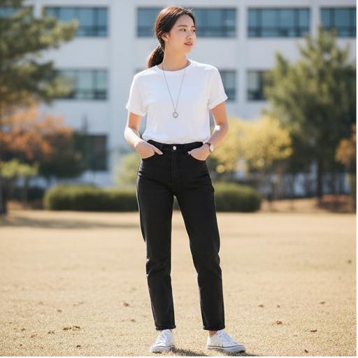 흰색 티셔츠: 기본에 충실한 꾸민 듯 안 꾸민 듯 데일리룩