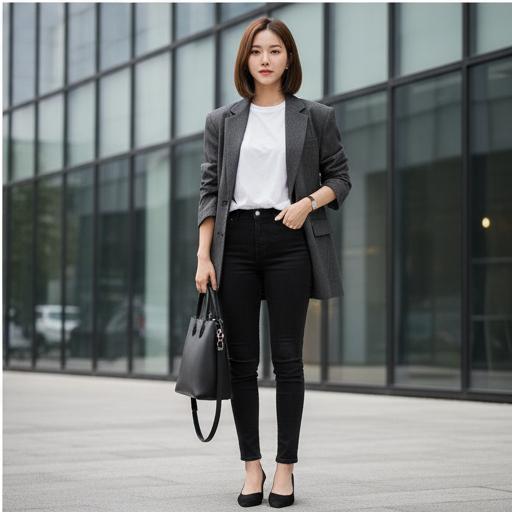 오버핏 블레이저: 시크하고 세련된 미니멀룩