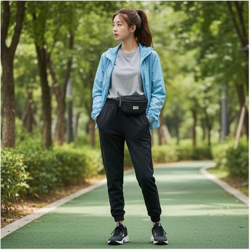 바람막이 & 운동화: 가벼운 산책과 운동을 위한 애슬레저룩