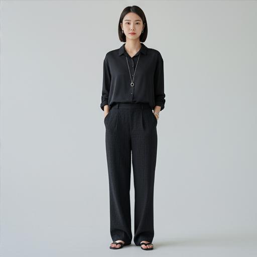 와이드 팬츠: 시크하고 편안한 미니멀룩