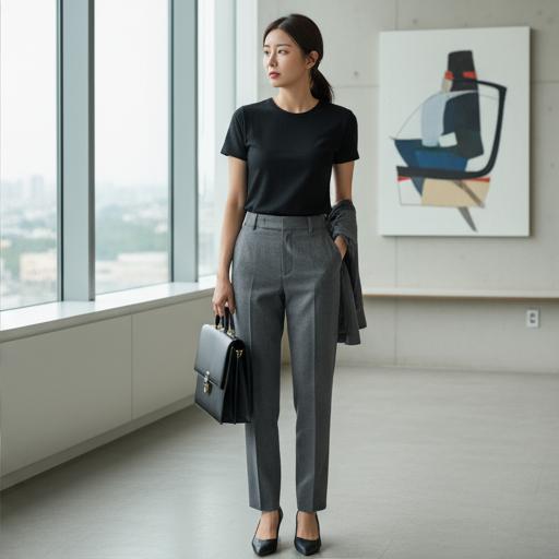 슬랙스: 깔끔한 비즈니스 캐주얼룩