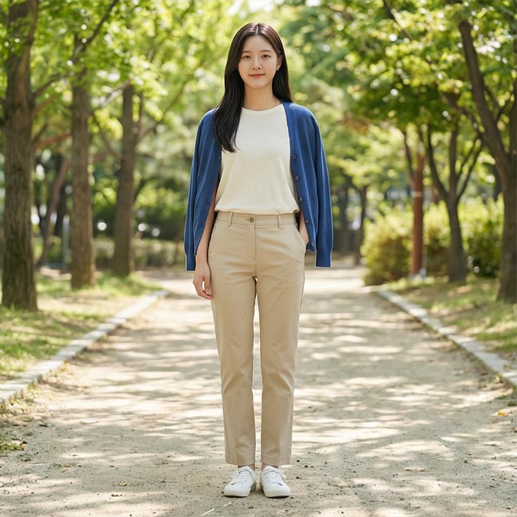 베이지색 코튼 팬츠: 부드러운 스타일