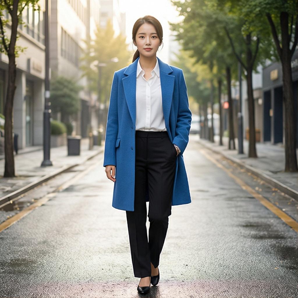 흰색 셔츠와 검정색 슬랙스: 지적인 오피스룩