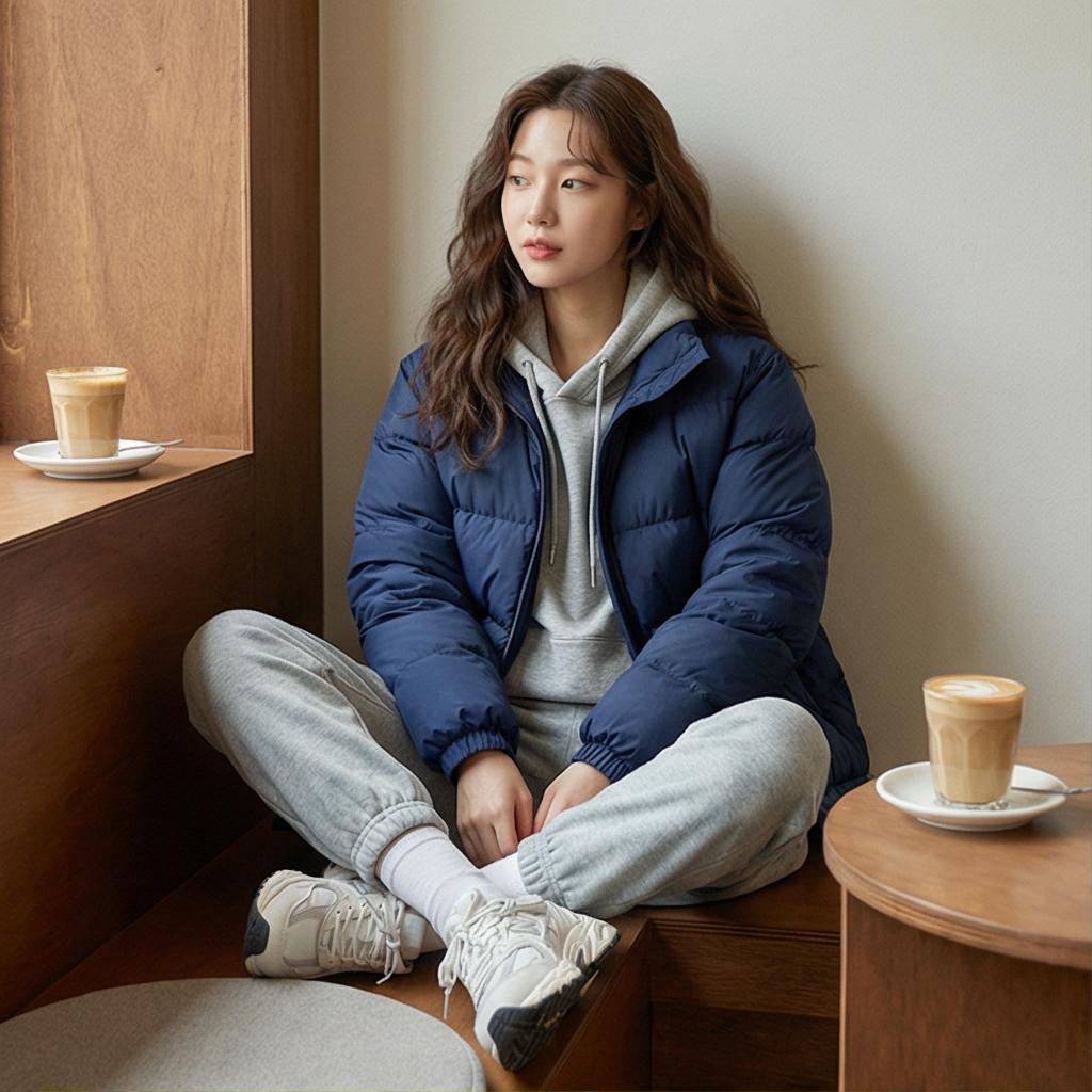 그레이 트레이닝 셋업: 편안한 데일리 룩