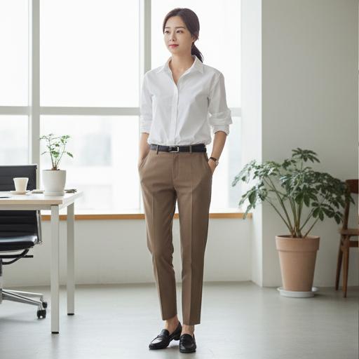 화이트 셔츠: 깔끔하고 단정한 오피스 룩