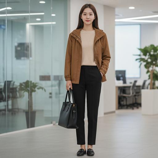 검정 슬랙스: 단정한 비즈니스 캐주얼룩