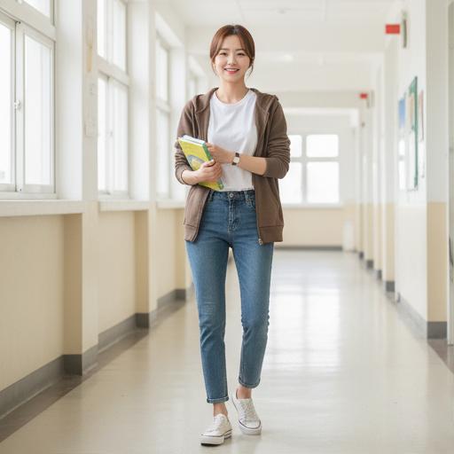 흰색 티셔츠와 데님 팬츠: 실패 없는 편안한 데일리룩