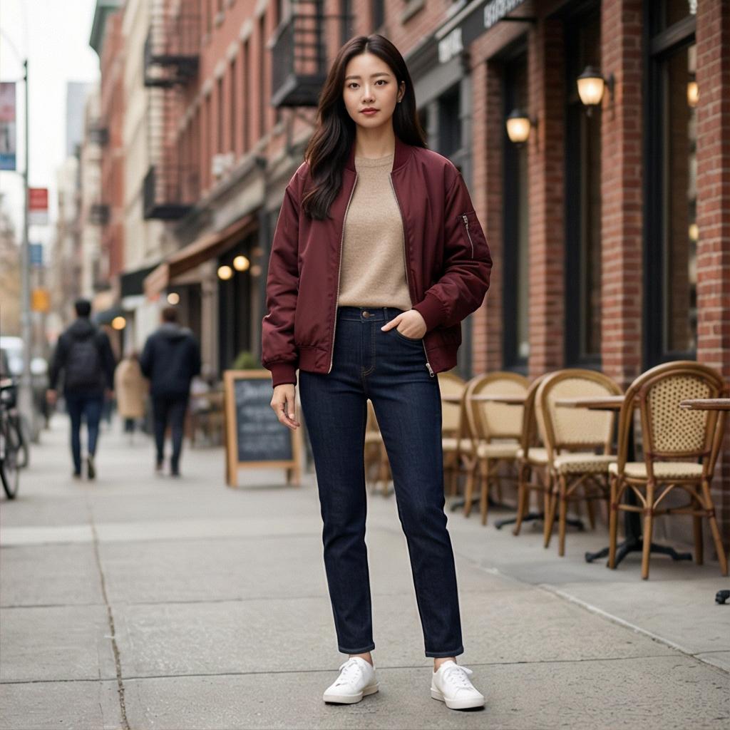 진청 데님 팬츠: 편안한 캐주얼 스타일