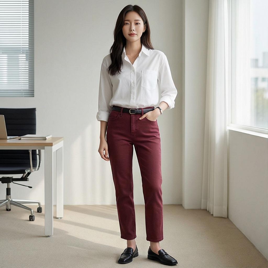 화이트 셔츠: 단정한 오피스 스타일