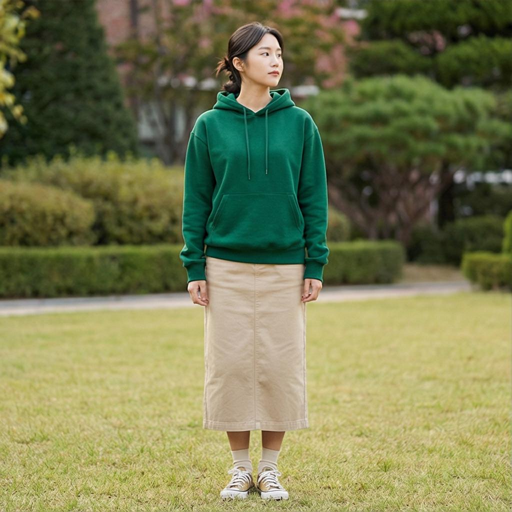 롱 스커트: 차분한 나들이룩