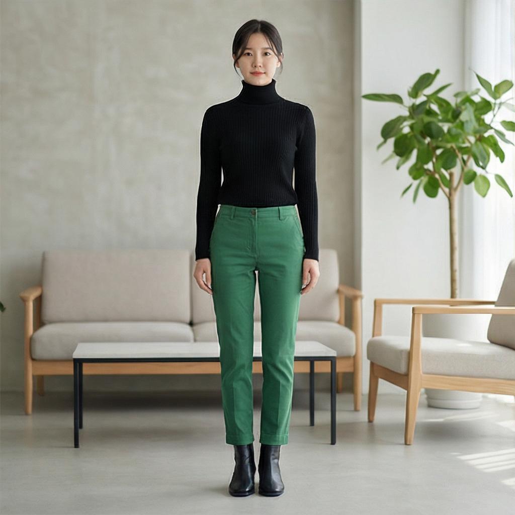 블랙 니트: 차분하고 모던한 미니멀 룩