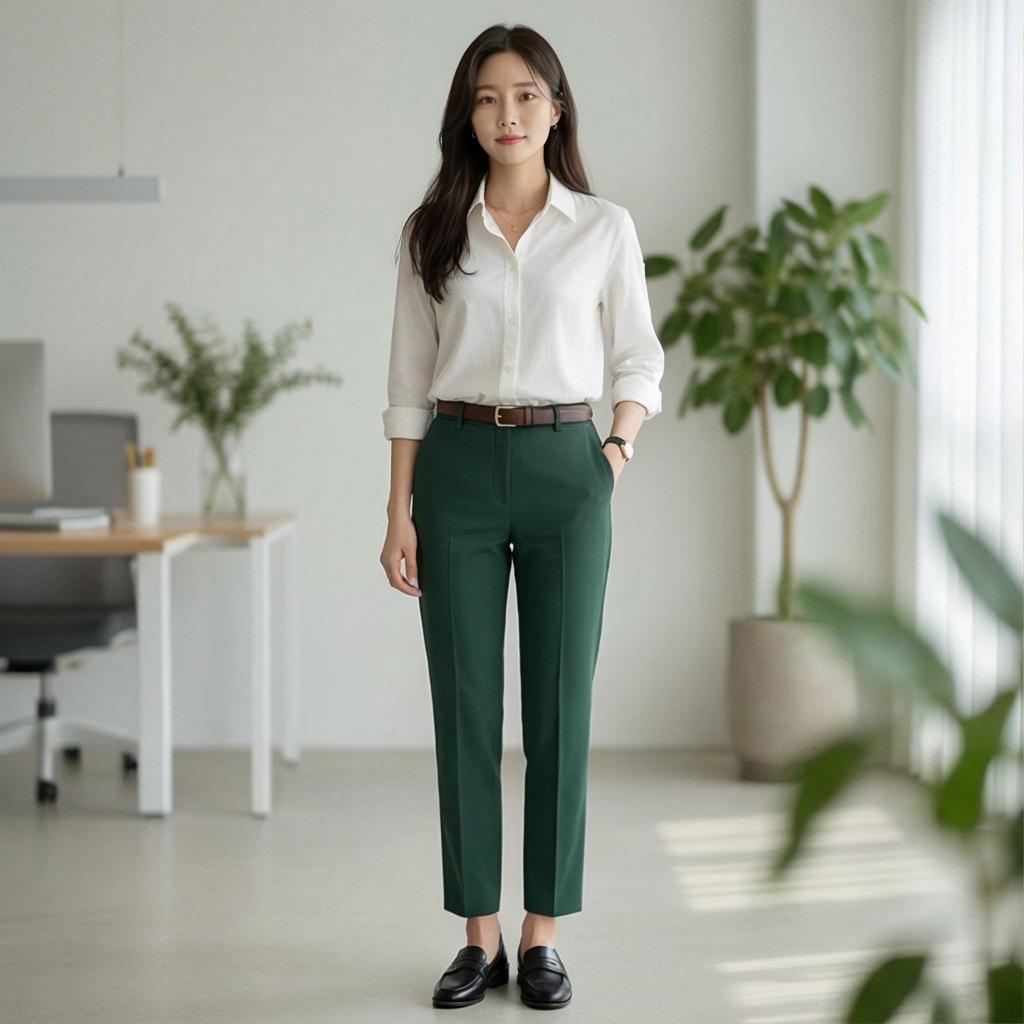 화이트 셔츠: 깔끔한 오피스 룩